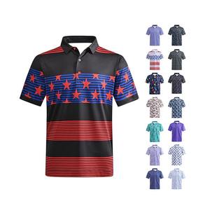 Camiseta Polo de Manga Corta para Hombre, Verano, al por Mayor, Transpirable, Informal, de Poliéster y Algodón, Tejida, Estampada, Tallas Grandes, Lisa - Product Image 1
