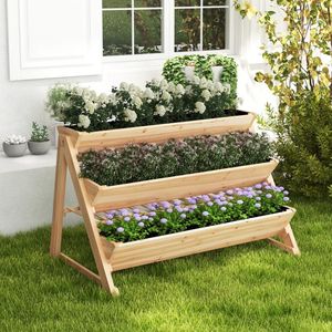 Fioriera a 3 livelli con ripiano portaoggetti, 2 ganci per appendere, 3 rivestimenti per fioriera - Prodotto per giardino e stoccaggio - Product Image 2