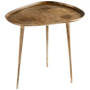 Table d'appoint décorative élégante en métal avec détails sculptés pour un style intérieur haut de gamme - Product Image 2