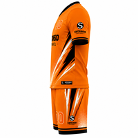 Ensemble de vêtements de sport unisexe de haute qualité personnalisé, taille plus, séchage rapide, respirant, col en V, 100% polyester, uniforme de football