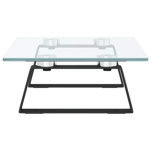 Soporte para Monitor de Vidrio Templado y Metal Negro de 15.7"x7.9"x3.1" para Computadoras Portátiles - Product Image 5