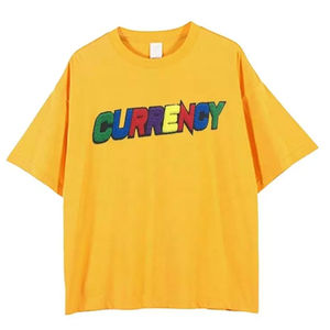 Nouveau T-shirt en coton léger de haute qualité, respirant, surdimensionné, avec broderie chenille, personnalisable avec logo, pour hommes, vente en gros - Product Image 5