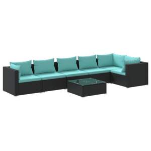 ชุดรับแขกในสวนสีดำและสีน้ำเงิน - Product Image 2