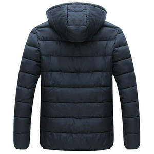 Puffer <b>Jacket</b> <b>Men</b> Detachable Hood Casual Waterproof Windproof Cotton Liner Nylon/Cotton Winter Coat Front Logo Vintage <b>Filled</b> - Product Image 3