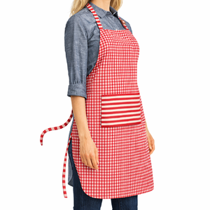 Check Design Best Quality Printed Women Kitchen Apron With Pocket Design at Affordable Price. - Product Image 2