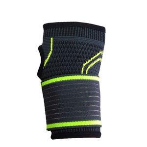 Soporte de Muñeca Ajustable con Cierre de Gancho y Bucle, Negro y Verde, Transpirable, de Spandex y Poliéster, para Mujeres, para Deportes y Fitness - Product Image 2
