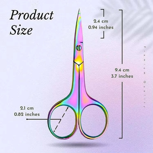 Wholesale Premium Quality Sharp Curved Blade Stainless Steel Beauty <b>Nail</b> Scissors Professional Grooming <b>Tool</b> for Fingernails - Product Image 2