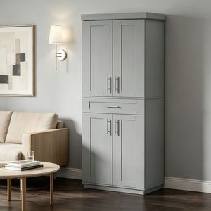 Armadio con Ripiani Regolabili per Cucina 30 X 15,75 X 72 Pollici - Product Image 2
