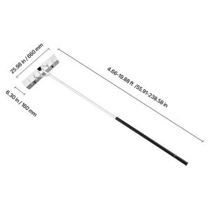 Rastrello da Neve con 26 Lame in Alluminio, Ruote Raschiatrici Regolabili da 7,5-20 Piedi, Manico Antiscivolo, Strumento per la Rimozione della Neve - Product Image 2