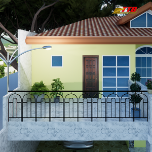 Barandilla de Balcón Decorativa de Hierro para Exteriores – Panel de Barandilla de Hierro con Recubrimiento en Polvo Personalizado y Diseño Moderno de Hierro Forjado a Mano - Product Image 5