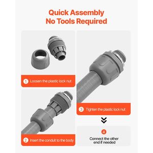 Conector Hermético de 1/2 pulgada (100 unidades) para Conductos No Metálicos y Accesorios - Product Image 4
