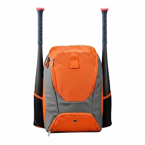 <b>Green</b> Nylon Baseball <b>Backpack</b> 30-40L Capacity Sports Organizer with Bat Sleeves - Product Image 4