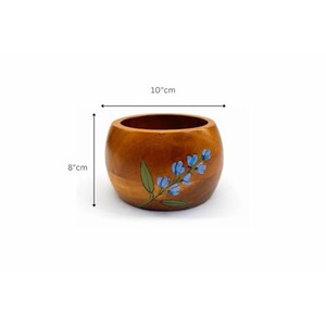ชามผลไม้ไม้สนเพ้นท์มือ ขายส่ง |   งานฝีมือช่างช่างแห่งเมืองโมราบาดะบัด - Product Image 3