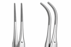 Pinzas de disección Gerald, dentadas, rectas y curvas, de acero inoxidable, 18 cm, instrumento de cirugía cardiovascular, certificado CE - Product Image 3