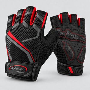 Low Price Cycling Gloves Breathable Stretch Fabric Comfortable Fit Shock Absorbing Padded Palm Anti Slip Grip For Road Cycling - Product Image 3