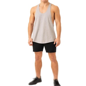 2025, venta al por mayor, camiseta sin mangas de entrenamiento de gimnasio informal para hombres, de talla grande Camiseta deportiva de alta calidad, transpirable de punto de bambú activo ligero - Product Image 4