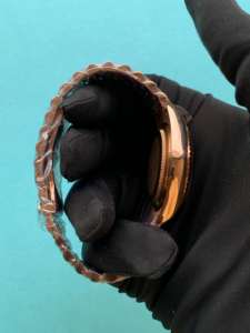 BOJ Plain R.O.L.E.X.27 41MM Elegant Style Gold Tone Stainless Steel Mechanical Automatic Japanese Analog Wrist <b>Watch</b> Low Price - Product Image 4