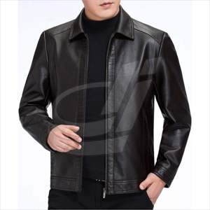 Nueva Llegada 2026 Chaqueta de Cuero Genuino 100% Personalizada, Chaqueta de Cuero de Alta Gama, Elegante y de Marca, Resistente al Viento, para Otoño e Invierno - Product Image 3