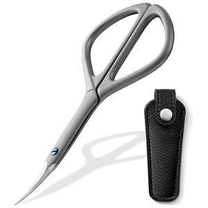 Ciseaux à cuticules ergonomiques à poignée large en acier inoxydable, coupe-précision pour une utilisation professionnelle confortable - Product Image 1