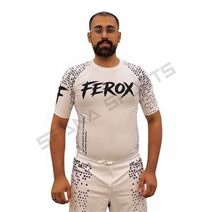 T-shirt de compression à manches courtes pour homme, personnalisé, en polyester/nylon, poids du tissu 140g, séchage rapide, impression numérique, MMA BJJ - Product Image 6