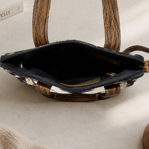 Handcrafted Genuine Hair On Leather Tote Bag for Women Western Cowhide Shoulder <b>Handbag</b> Crossbody Purse Vintage Travel Carry Bag - Product Image 3