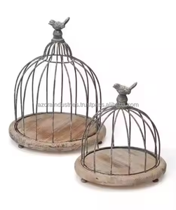 Cage à oiseaux décorative en métal noir antique très demandée décor à la maison transporteur oiseaux vivants sol vaisselle Cages à oiseaux - Product Image 6