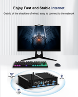 Komputer Industri Tanpa Kipas Mini PC Intel NUC Windows 10 Dual LAN 6 Port RS232 Grafis HD 2 DDR3L RAM 16GB Tersedia