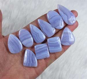 Pendentif en Agate Dentelle Bleue Naturelle Incroyable de Qualité Supérieure, Fait Main, Vente en Gros, Cristaux de Pierre Précieuse Agate Dentelle Bleue, Nouvelle Collection - Product Image 1
