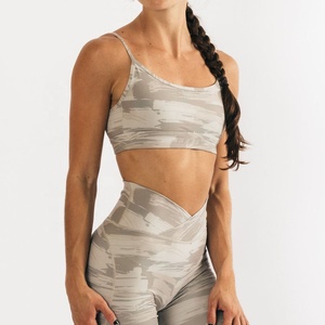 Sujetador deportivo de fitness y yoga de alta transpirabilidad para mujer, venta al por mayor, sujetador corto sin espalda con estampado de sublimación, opción de talla grande - Product Image 2