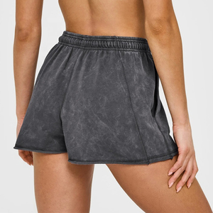 Producto Popular al por Mayor, Pantalones Cortos de Verano para Mujer, Multicolores, Cintura Alta, Lavado Ácido, Transpirables, 100% Algodón, Servicio OEM - Product Image 2