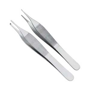 Pinces Adson 12,5 cm en acier inoxydable dentelé pour la préhension des tissus en chirurgie générale, certifiées CE, instrument manuel de classe II - Product Image 2