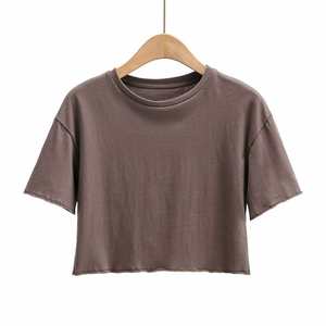 Camiseta Corta de Moda con Hombros Caídos - Camiseta de Mujer de Corte Holgado y Largo Corto 2025 - Product Image 6