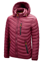 Veste d'hiver décontractée unisexe coupe-vent matelassée avec fermeture éclair, anti-UV, respirante, séchage rapide, rembourrée de duvet, col montant