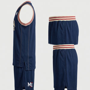 Ensemble de maillot et short de basketball personnalisé sublimé pour homme, en tissu polyester respirant et anti-humidité, tenue de sport - Product Image 5