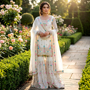 Nouvelle collection de salwar kameez brodés avec dupatta pour les fêtes et les mariages, disponibles à prix abordable - Product Image 1