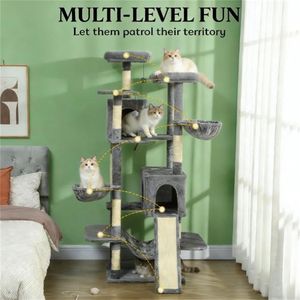 Torre para Gatos de Múltiples Niveles con Tapete para Gatos, Estructura para Escalar para Familias de Gatos, Árboles y Rascadores Premium para Gatos - Product Image 3