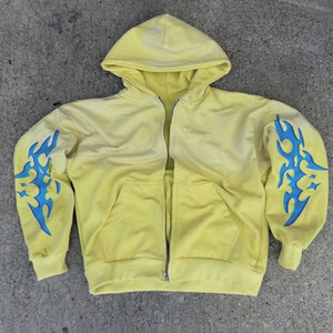 เสื้อฮู้ดดี้ผู้ชายแบบหนา 550GSM ผ้าฝ้ายฟลีซ 100% ปักลาย เสื้อกันหนาว - Product Image 4