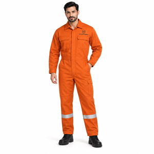 Overol de Trabajo Reflectante de Alta Visibilidad, Ignífugo, Certificado CE/EU, 100% Algodón FR, Marca MANGOES FASHION, para Hombre, OEM, Venta al Por Mayor - Product Image 3