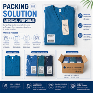 Medical <b>Scrub</b> <b>Set</b> Anti Wrinkle Nursing Uniform for Men and Women with Custom Size and Logo Service - Product Image 5