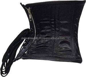 Satin 18/26 Double Steel Boned XS Waist Training Crincher Seamless Breathable <b>Underbust</b> Tight Shaper <b>Corset</b> Waspie Bustiers - Product Image 3