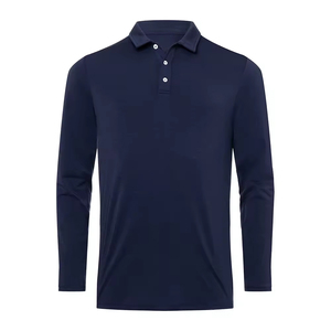 Long Sleeve Solid Jersey Men's for <b>Shirts</b> Casual Printed <b>Polyester</b> Knit Performance Golf <b>Shirts</b> - Product Image 1