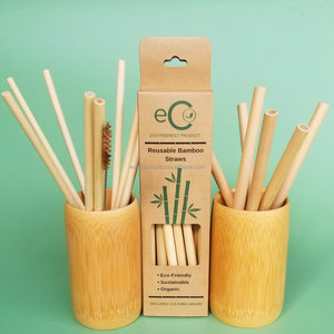 Pailles en bambou bio du Vietnam : écologiques, durables et réutilisables, logo personnalisé disponible pour les bubble tea, choix idéal pour la vente en gros. - Product Image 1