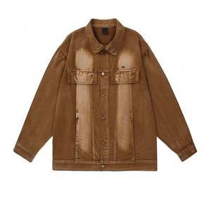Men's Hooded Denim <b>Jacket</b> with Single Button Closure Breathable & Quick Dry 100% Cotton Fabric - Product Image 3