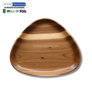 Bandeja Redonda de Madera para Servir, Diseño Rústico, Decoración Duradera para Cocina, Uso en Interiores - Product Image 3
