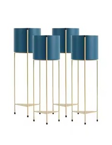 Top Selling Latest Design <b>Plant</b> <b>Stand</b> Polished Gold Metal Tapered Cage Pedestal Frame Pot Living Room Corner Decor <b>Plant</b> <b>Stand</b> - Product Image 2
