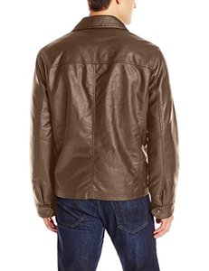 Veste en cuir élégante pour homme - Finition douce - Légère - Parfaite pour la saison automnale - veste en cuir pour homme - Product Image 1