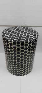 Durable Shell Inlay Handmade <b>Antique</b> Imitation Farmhouse <b>Bedside</b> <b>Table</b> with Ottoman Style for Living Room and Hotel Use - Product Image 3