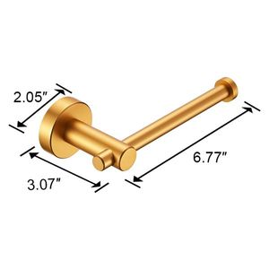 Supporto a parete in alluminio porta carta igienica con finitura oro spazzolato spazio addensato per bagno cucina bagno - Product Image 6