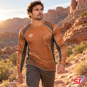 Custom Men’s Long Sleeve Activewear T <b>Shirt</b> Breathable Running Sports Apparel - Product Image 4