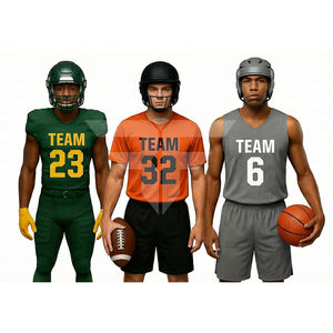 Conjunto de camiseta de fútbol americano de EE. UU., tela de malla premium, unisex, talla adulta, manga corta, ropa de fútbol americano - Product Image 2